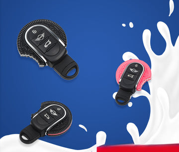 MINI Cooper Cute Oreo Key Cover Set – Key Shell + Keychain for Men & Women Evfuns