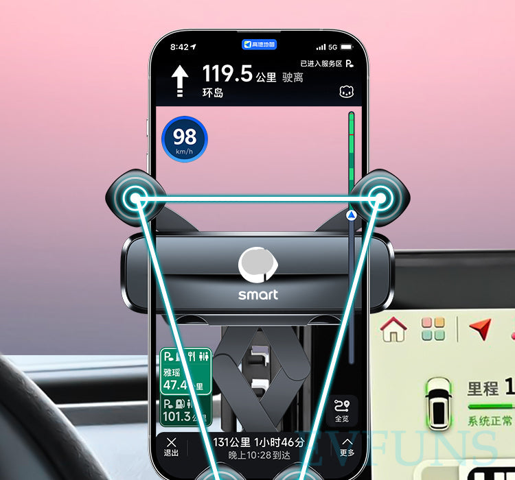 Smart # 1 & # 3 Exclusive Car Phone Mount | 15W Wireless Charging Holder
