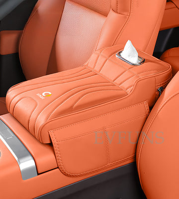 Smart # 1 # 3 # 5 Armrest Cushion | Memory Foam Console Booster & Tissue Box Evfuns