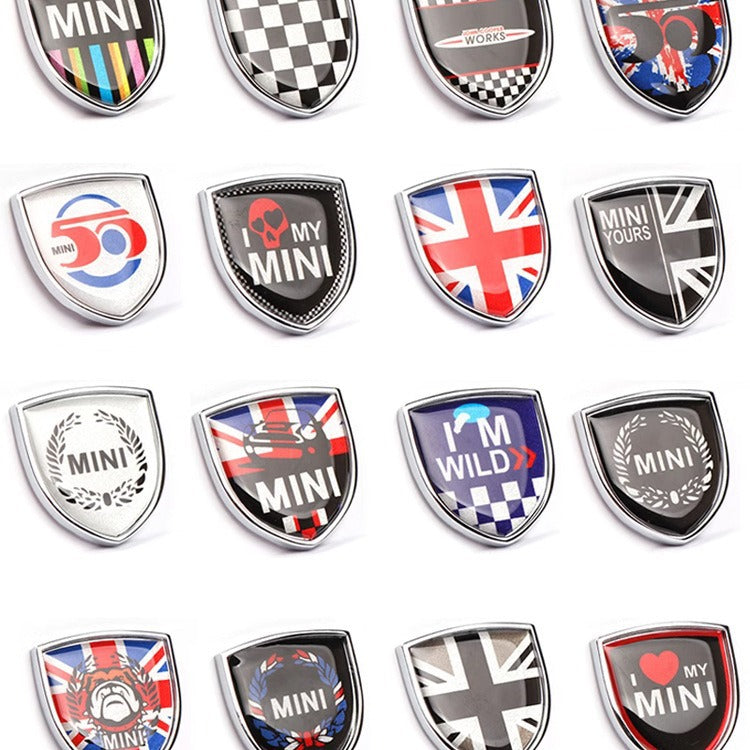 MINI Cooper Creative Metal Emblem Stickers – Universal Body/Window Badge