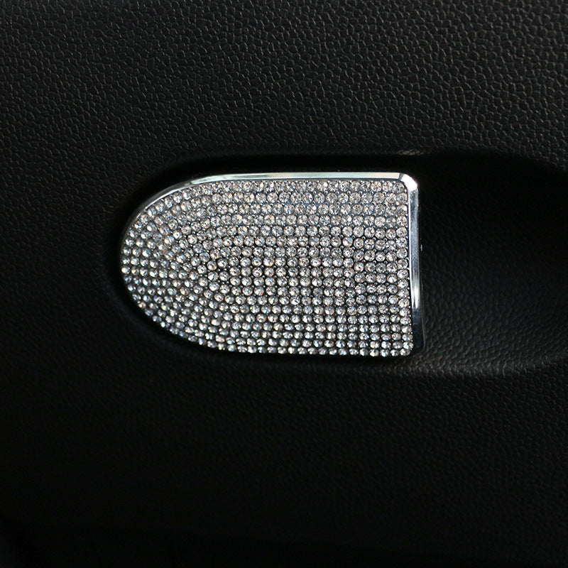 MINI F55/F56 Co-Pilot Glove Box Crystal Handle Trim – Zinc Alloy Diamond Decor (2014–2016)