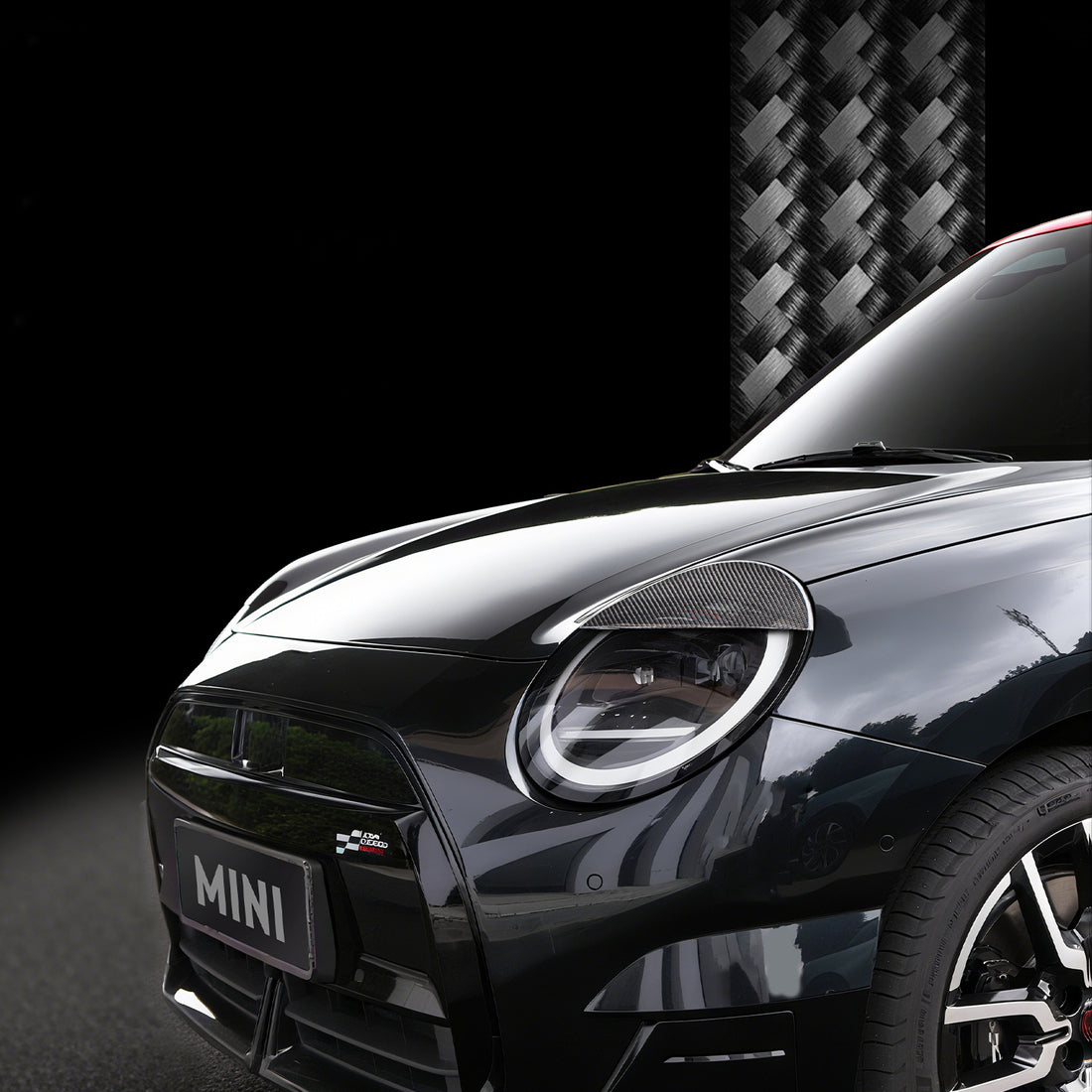 Mini Cooper Carbon Fiber Double Eyelid Headlight Trim