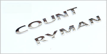 Mini Countryman Trunk Metal Sticker – Rear Tailgate Decorative Emblem Electroplated Silver Evfuns