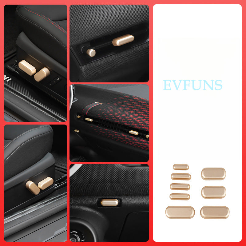 MINI J01 / J05 Seat Adjustment Button Cover – Interior Trim for Cooper EV J01/J05 [Champagne Gold] Full Car Button