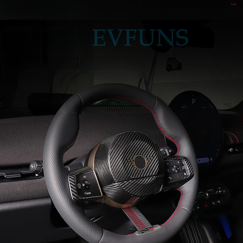 MINI ACEMAN J01 Carbon Fiber Steering Wheel Trim – 2024 Upgrade Evfuns