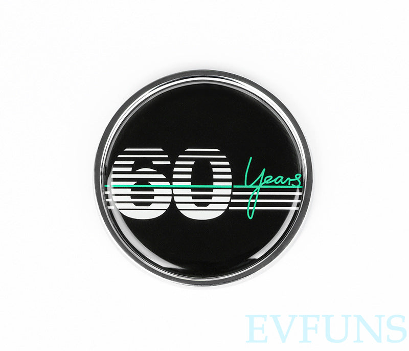 MINI Cooper 60th Anniversary Interior 3D Gel Sticker – F55/F56 Trim Decoration Metal Decorative Logo for the Middle
