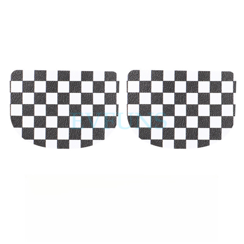 MINI R56 F56 Seat Back Handle Trim – Interior Decoration Black and white grid (R55/R56) pair set Evfuns
