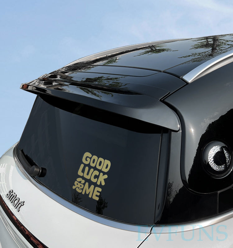 Smart # 1 Sport Roof Spoiler | No-Drill Custom Fit Wing Smart#1 Special Brabus Style Tail Wing [Piano Black] / Smart #