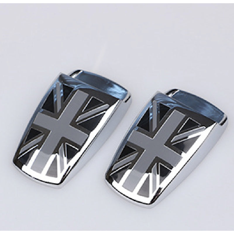 MINI Cooper Windshield Washer Nozzle Trim – 304 Stainless Steel Cover (2pcs) Gray rice style (price for a pair) Evfuns