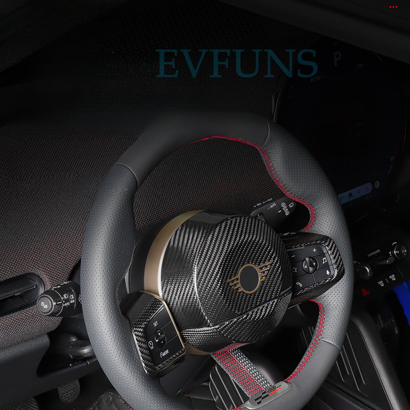 MINI ACEMAN J01 Carbon Fiber Steering Wheel Trim – 2024 Upgrade Evfuns