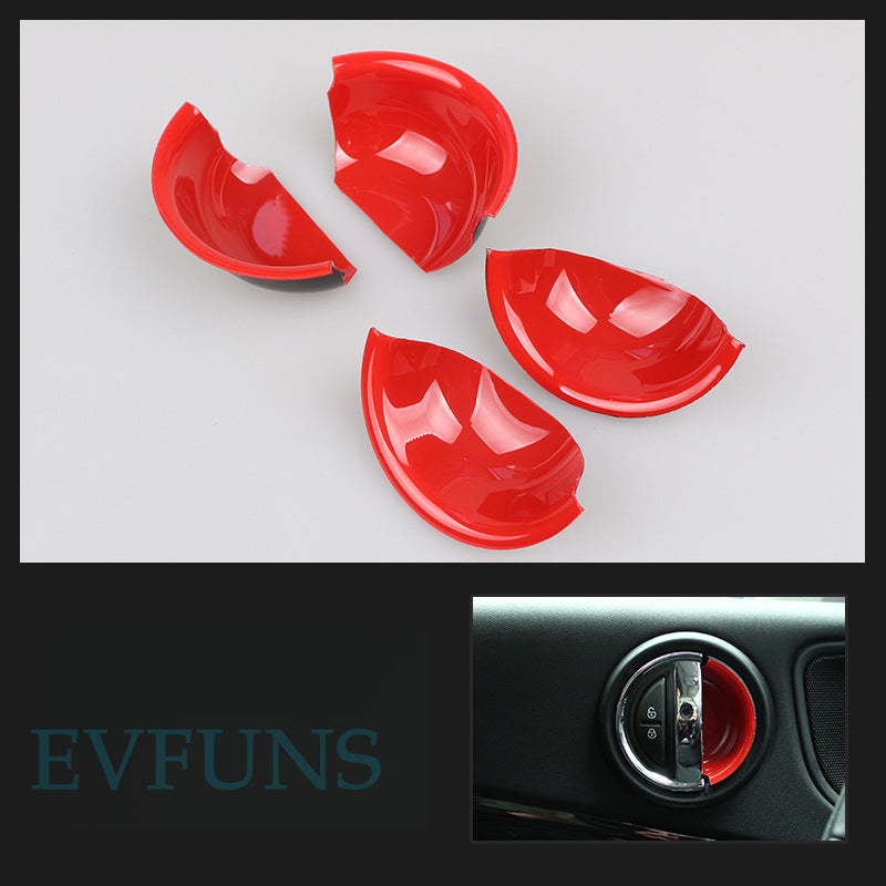 Mini Cooper F-Series Inner Door Handle Trim Cover – Set of 4 Red [4-piece set] / as Shown in the Picture Evfuns