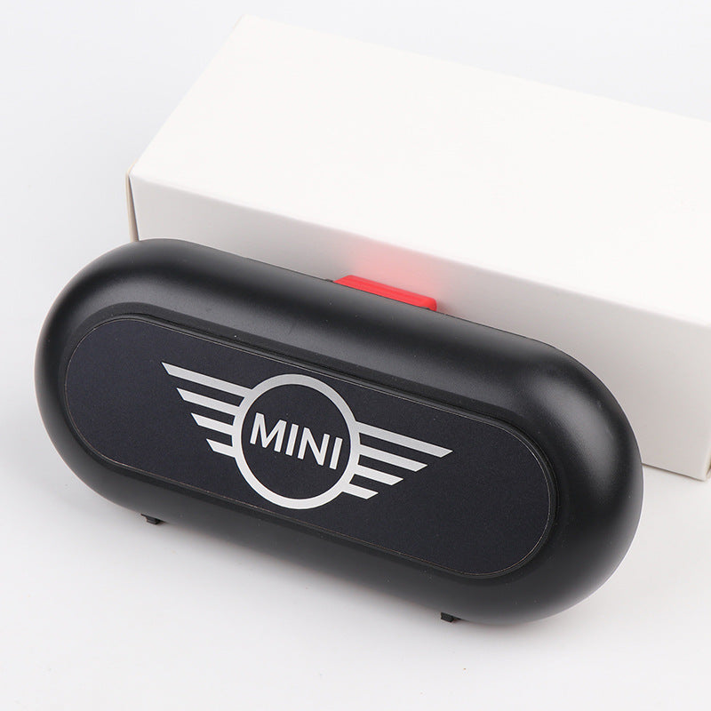 MINI Car Sunglasses Box Mini Standard Glasses Case [Black] Evfuns