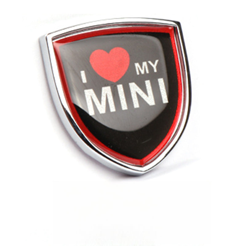 MINI Cooper Creative Metal Emblem Stickers – Universal Body/Window Badge Love Mini Evfuns
