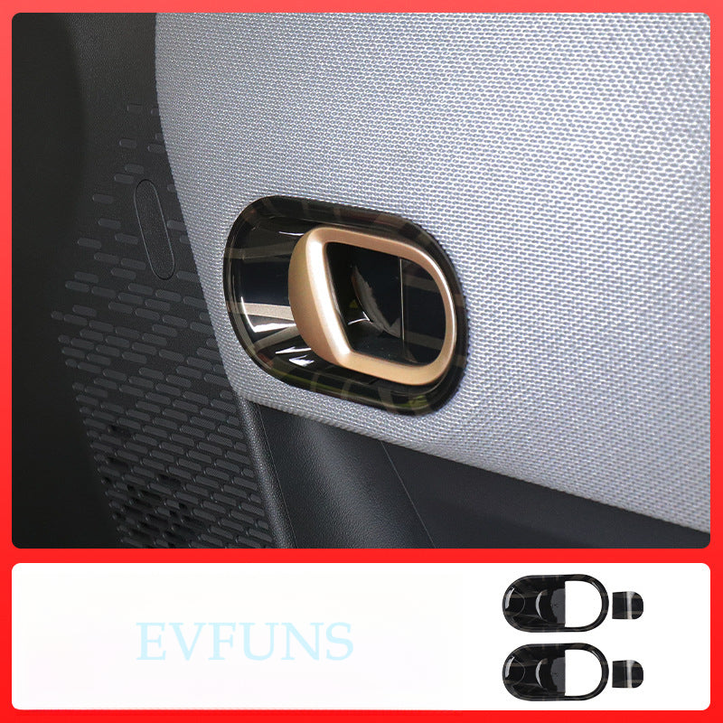 MINI F65/F66 Interior Door Handle Armrest Trim Cover Dark Rice 2 Pack Evfuns