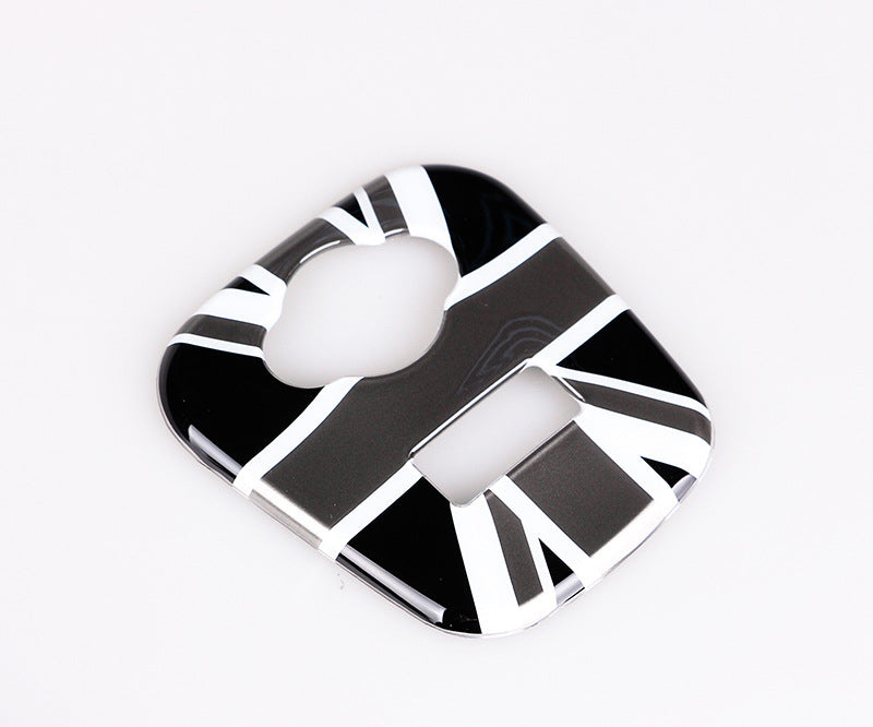MINI Cooper F55/F56 USB Panel Trim – Cigarette Lighter Decor Sticker Special for F55/F56 (Black and White Rice Flag)