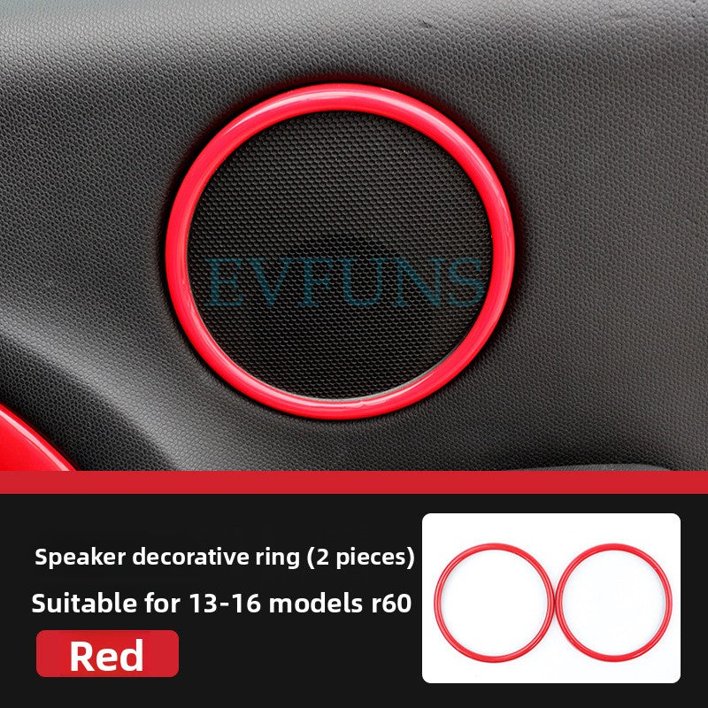 MINI Cooper Countryman R60 Dashboard Trim Cover – Interior Decoration Shell Speaker decorative ring (2 red pieces)