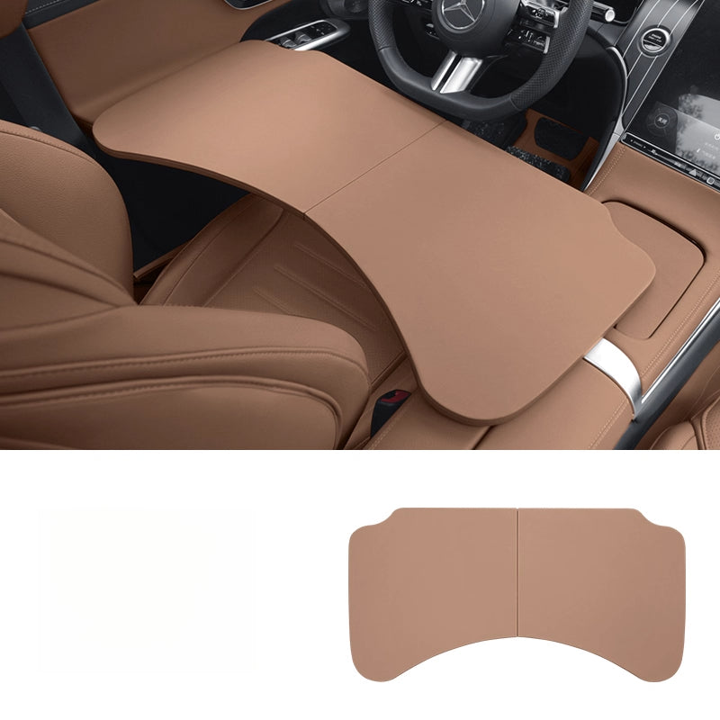 Smart # 1 # 3 # 5 Foldable Car Tray Table | Rear Seat Laptop & Dining Desk Car Folding Small Table Board [Copper Coffee