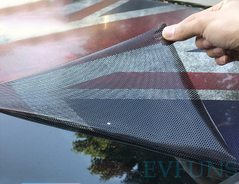 MINI Cooper Roof Sunroof Decal – Union Jack Perforated Roof Sticker for Countryman & More Evfuns