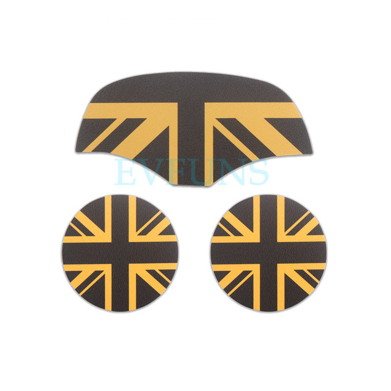MINI Cooper Leather Cup Holder Mat – F56 F60 F54 Anti-Slip Interior Pad F55F5657 (Jinmi) three-piece set Evfuns