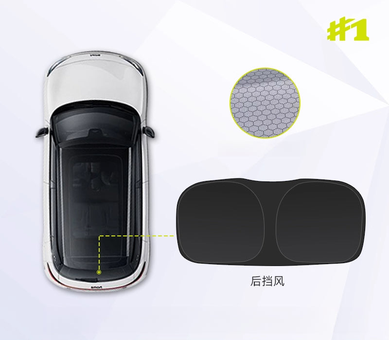 SMART #1 / #3 Window Sunshades – Full Coverage Privacy UV Blocker for Summer #1 Special—Rear Window Privacy Sunshade [1