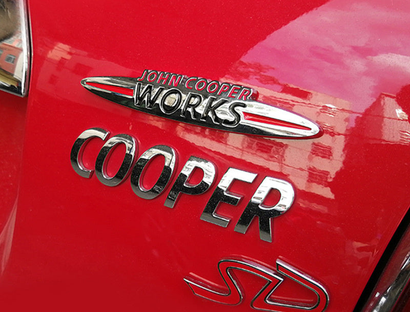 MINI Cooper JCW Front Grille & Trunk Emblem – Metal Badge Decoration Evfuns