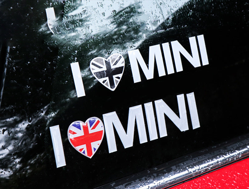 I ❤️ MINI Window Decal – Creative Waterproof Car Sticker Evfuns