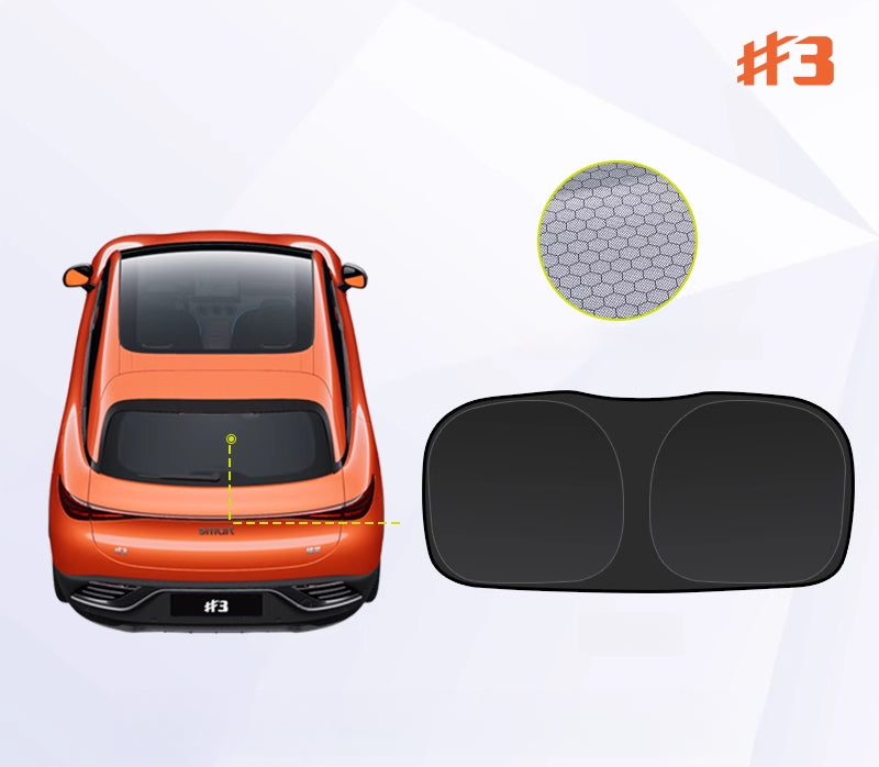 SMART #1 / #3 Window Sunshades – Full Coverage Privacy UV Blocker for Summer #3 Special—Rear Window Privacy Sunshade [1