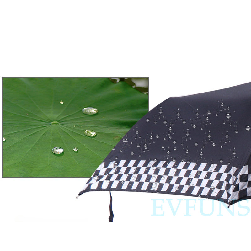 MINI Cooper Automatic Folding Umbrella – UV Protection Travel Sunshade black Evfuns