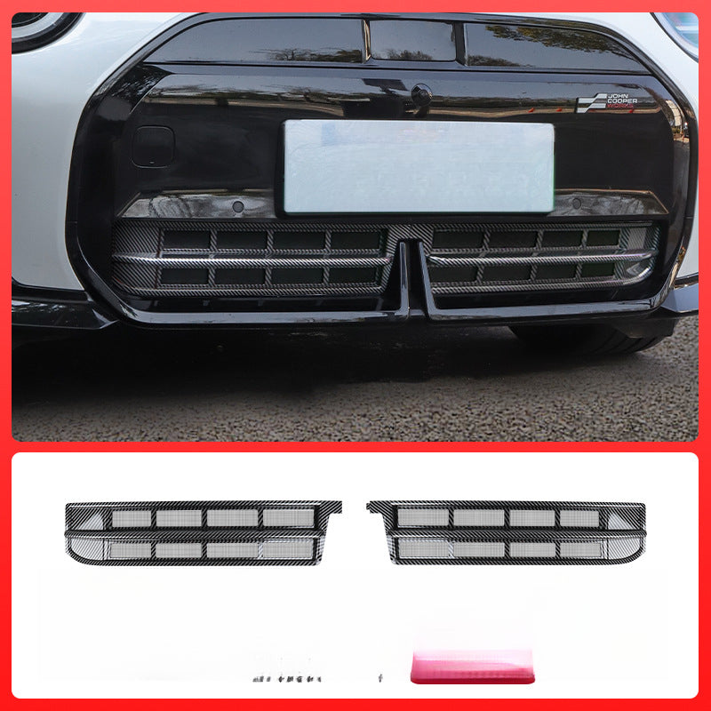 MINI J01 Front Grille Trim – Black Mesh Intake Vent Cover for EV Evfuns