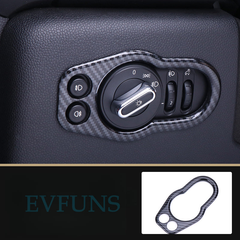 MINI Cooper F55/F56 Carbon Fiber Air Vent Trim – Interior Upgrade Cover One F55/F56 headlight control panel Evfuns