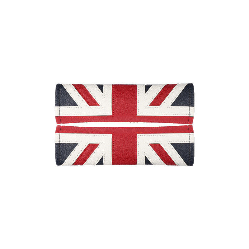 MINI Red Checkered Seatbelt Shoulder Pad with Union Jack Evfuns