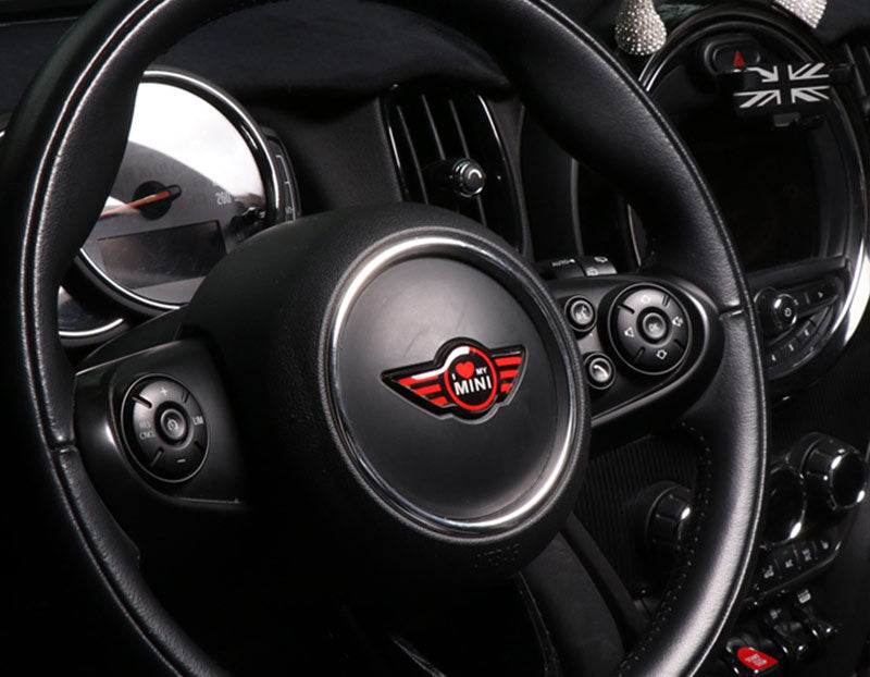 MINI Cooper Steering Wheel Logo Sticker – Scratch Cover & Styling Decal Evfuns