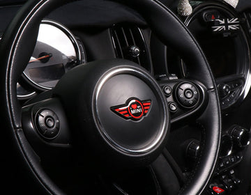 MINI Cooper Steering Wheel Logo Sticker – Scratch Cover & Styling Decal Evfuns