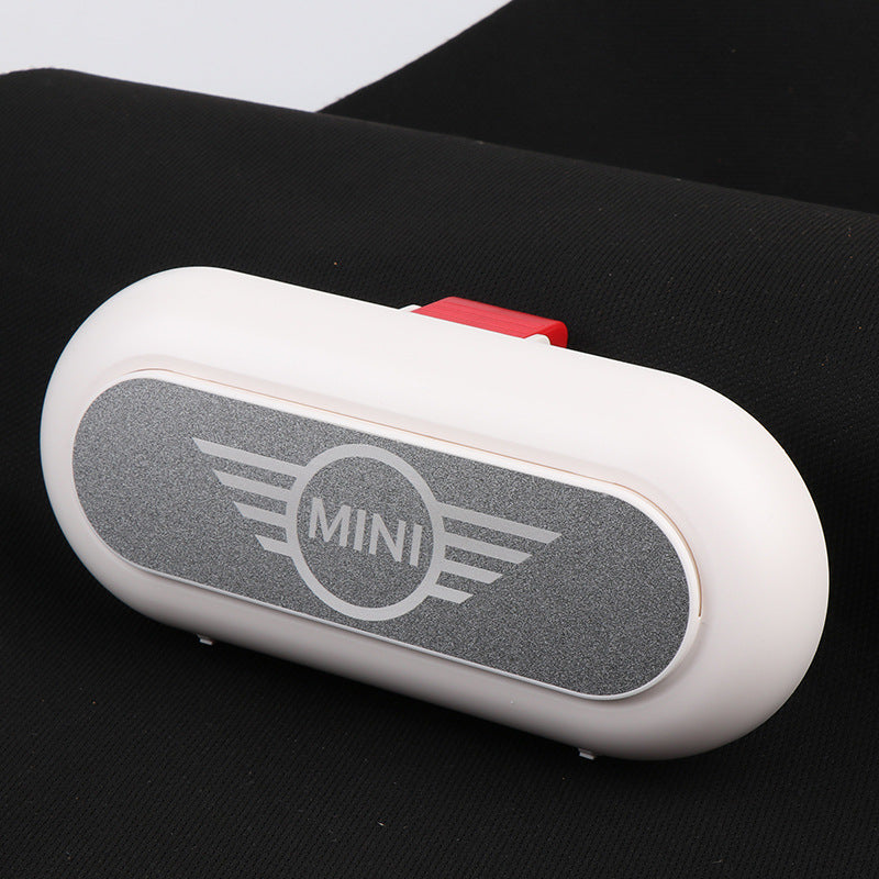 MINI Car Sunglasses Box Mini Standard Glasses Case [White] Evfuns