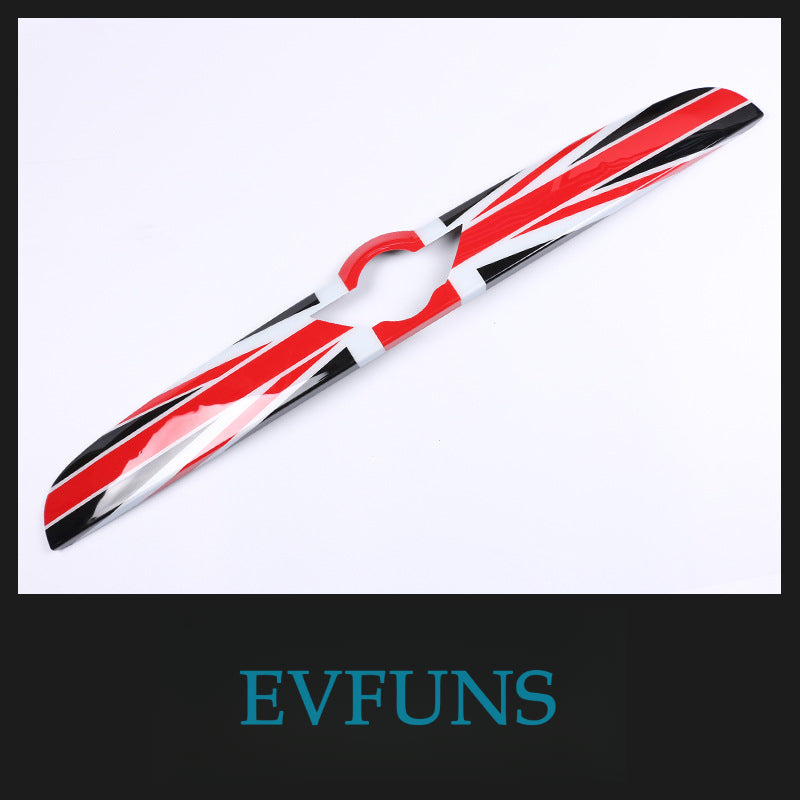 MINI F60 Rear Trunk Switch Strip Protective Cover – Tailgate Trim Decoration F60 black and red rice flag Evfuns