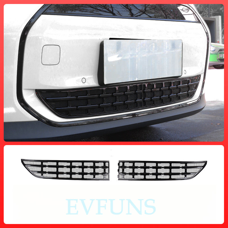 MINI J01 Front Grille Trim – Black Mesh Intake Vent Cover for EV Evfuns
