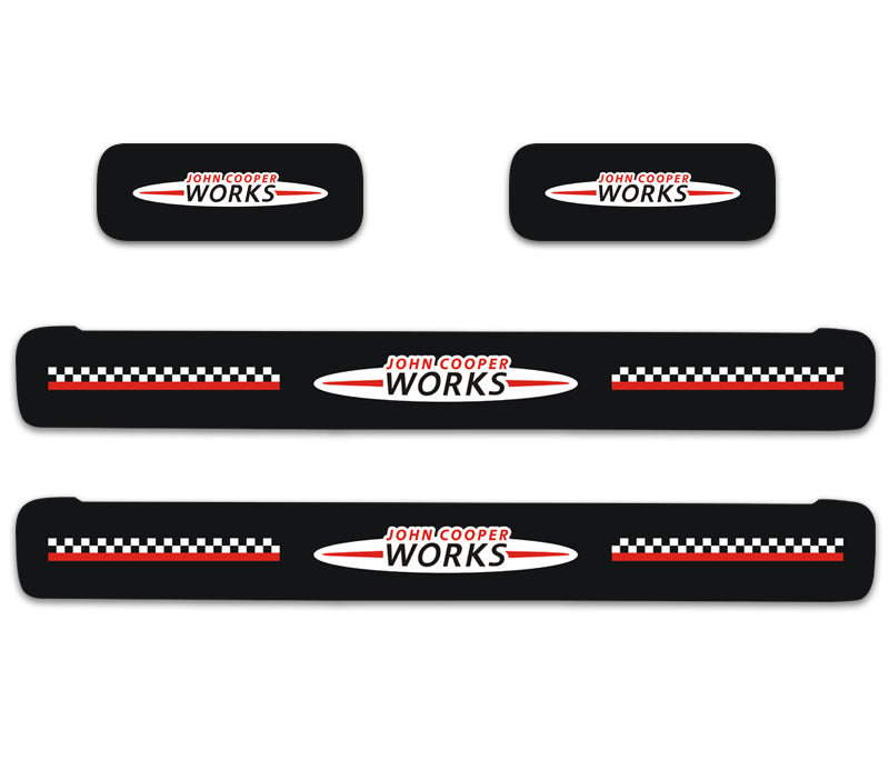 MINI Cooper Door Sill Scuff Plate Stickers | F54 F55 F56 F60 Threshold Trim JCW model (F55_F54) four-piece set Evfuns