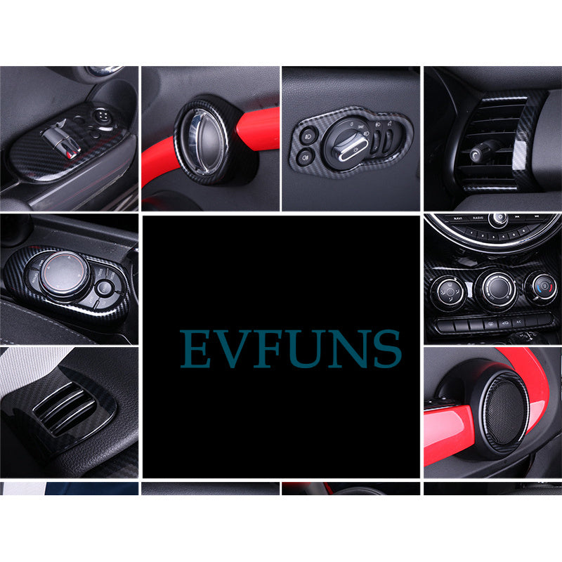 MINI Cooper F55/F56 Carbon Fiber Air Vent Trim – Interior Upgrade Cover Evfuns