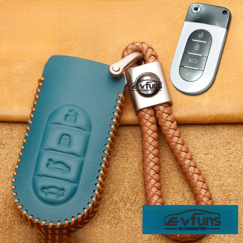 The genuine leather key case is suitable for Smart#5