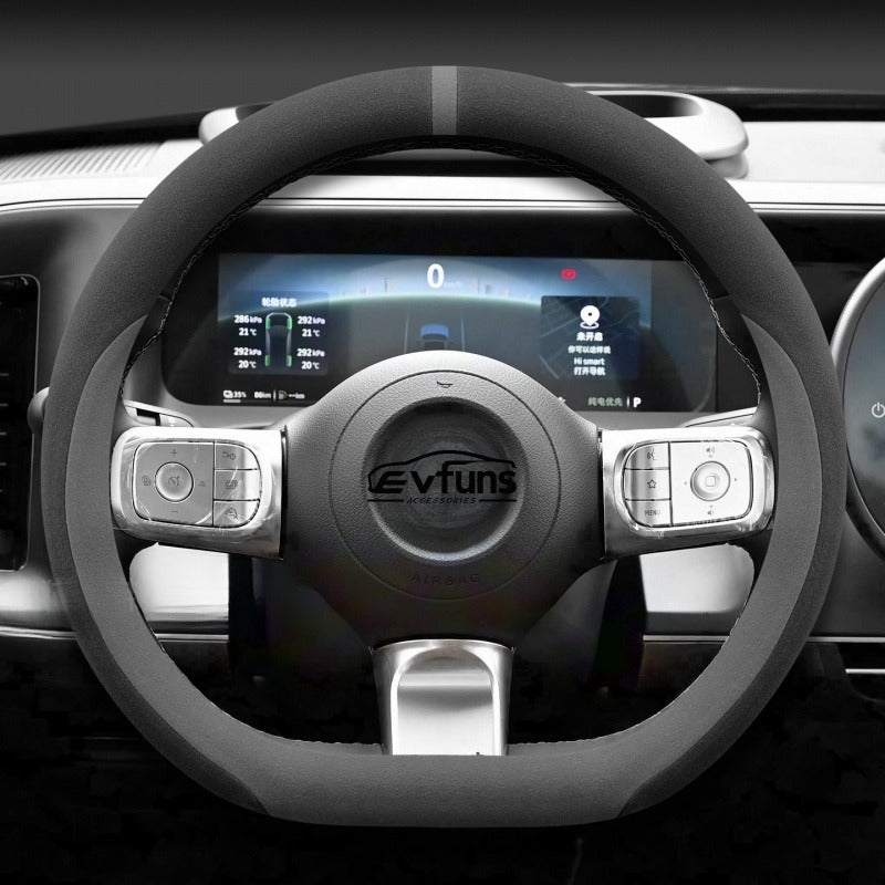 Winter Suede Steering Wheel Cover For Smart