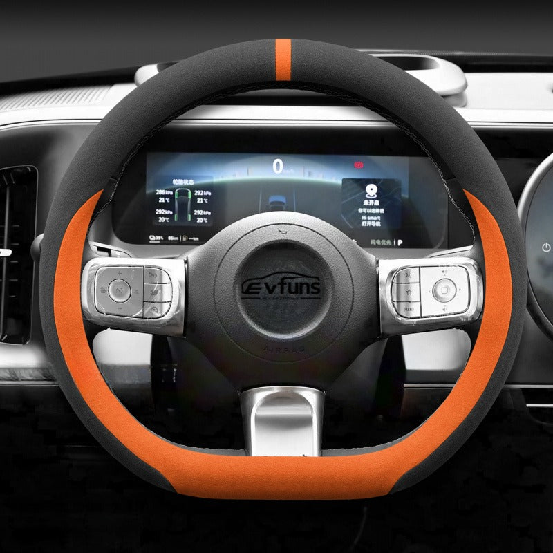 Winter Suede Steering Wheel Cover For Smart