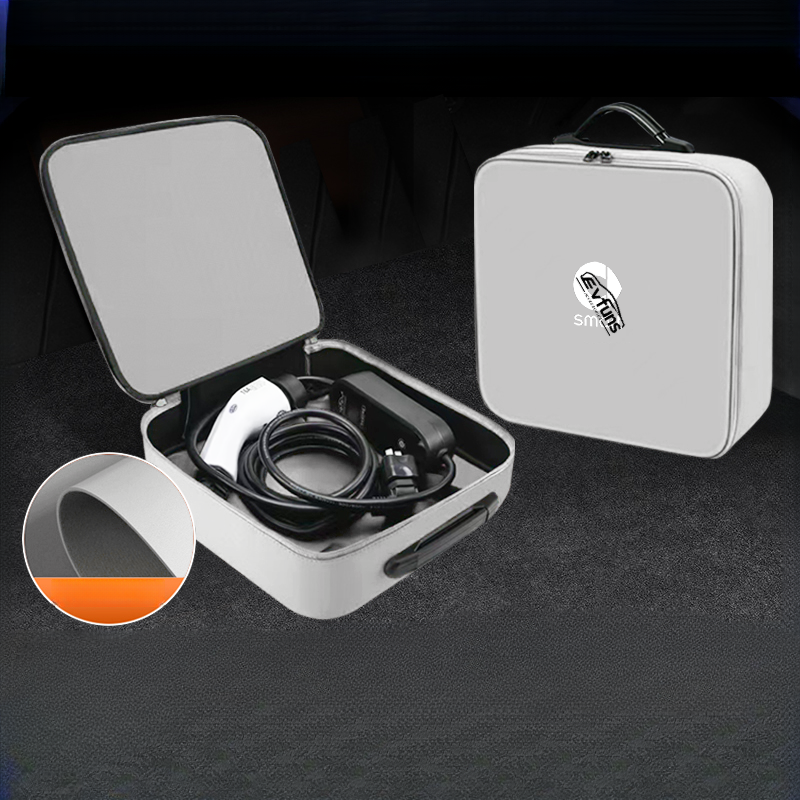 Nappa Leather EV Charging Cable Storage Bag For Smart