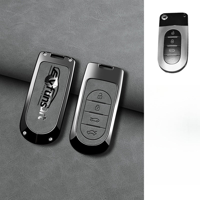 Premium Alloy & Leather Keychain for Smart #5