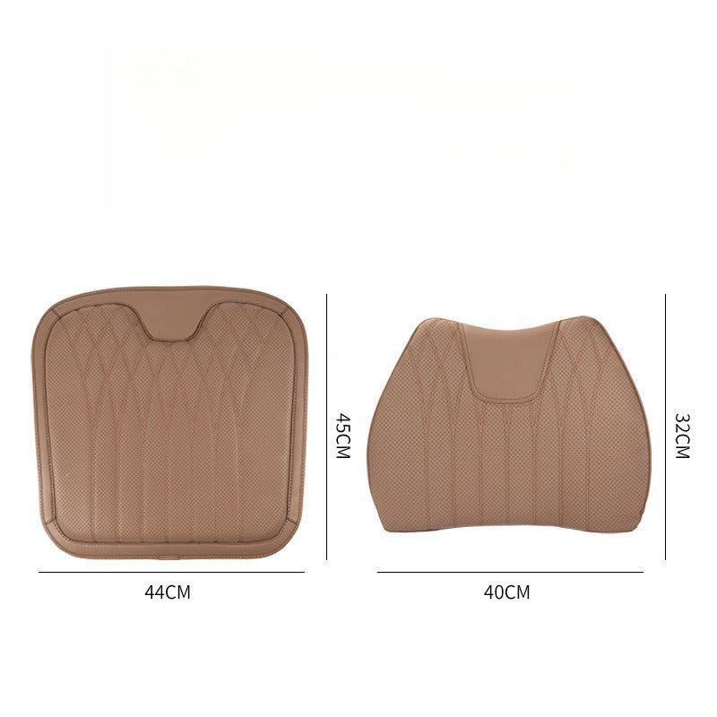 Premium Nappa Leather Seat Cushion & Backrest Set