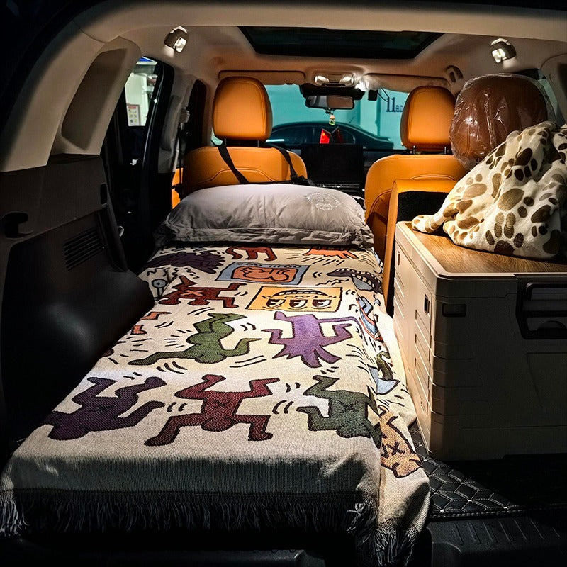 Car Camping Knitted Blanket | Road Trip & Trunk Leisure Mat