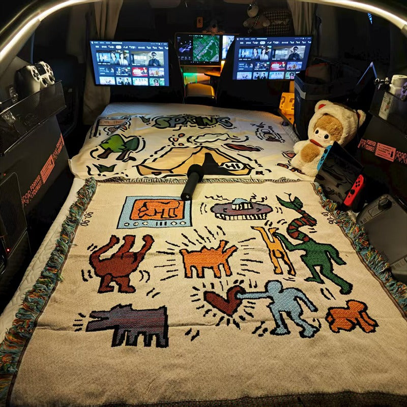 Car Camping Knitted Blanket | Road Trip & Trunk Leisure Mat