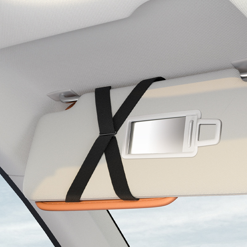 Leather Car Sun Visor Sunglasses Holder | Glasses & Card Organizer