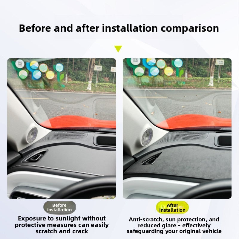 Premium Faux Suede Dashboard Sunshade Cover Smart #1 #3 #5