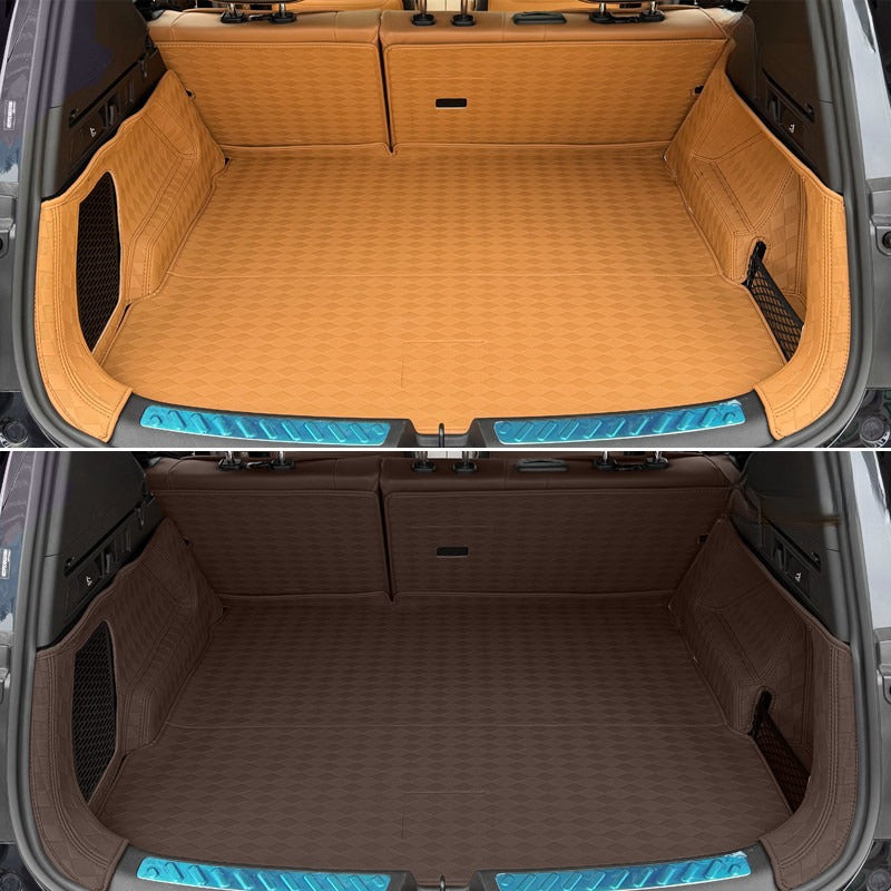 Custom-fit full-coverage leather trunk mat for Smart #5