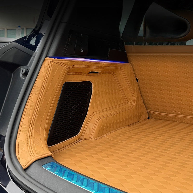 Custom-fit full-coverage leather trunk mat for Smart #5